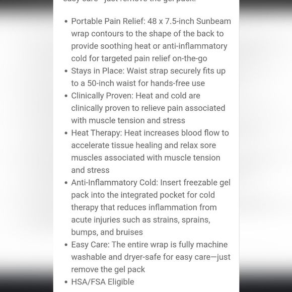 Sunbeam Hot + Cold Therapy Wrap - Picture 12 of 14